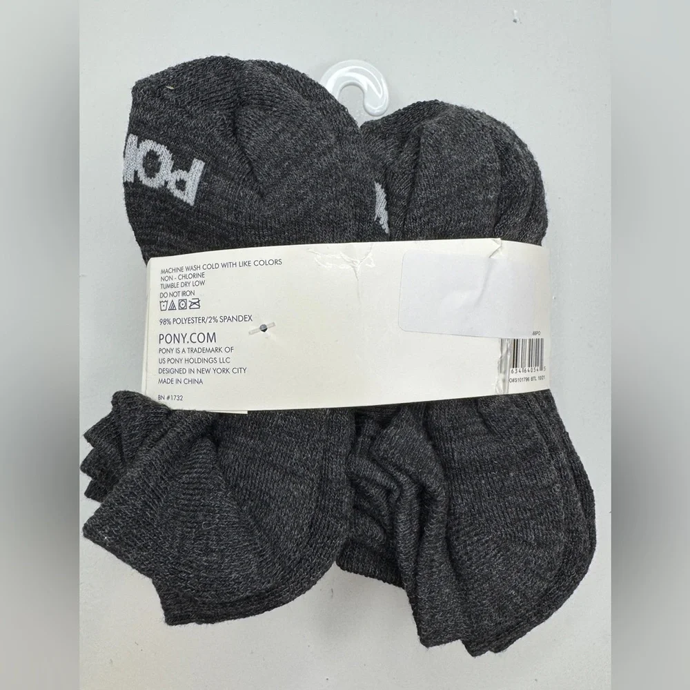 Pony Boys Quarter Socks 15 Pack Athletic Cushioned Black - New